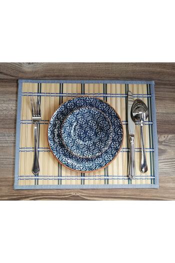 AMERİKAN Serving Wicker Rectangular Blue Color (30*40 CM)
