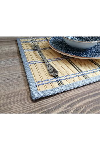 AMERİKAN Serving Wicker Rectangular Blue Color (30*40 CM)