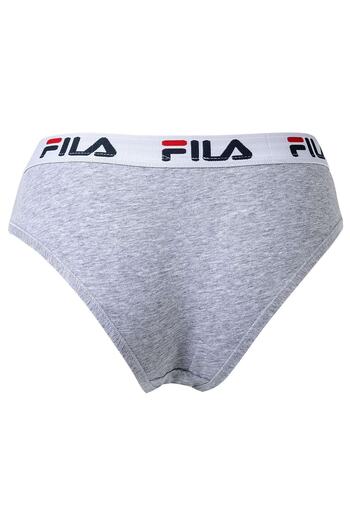 FILA Damen Slip - Normal Bel, Kısa breiter Logo-Bund, Baumwolle, einfarbig