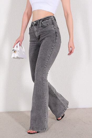 LİMABEL Liana Smoked Flare Jeans High Waist Flare Jeans Comfortable (Extra Comfortable)