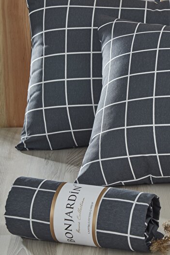 BONJARDİNHOME Double Fitted Sheet and Two Pillow Cases