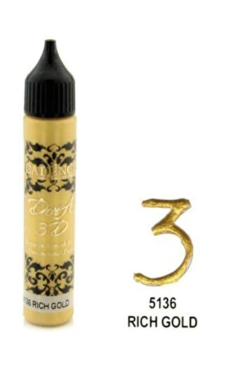 Cadence 5136 Dora 3d Boyutlu Boncuk Boya 5136 Rıch Gold