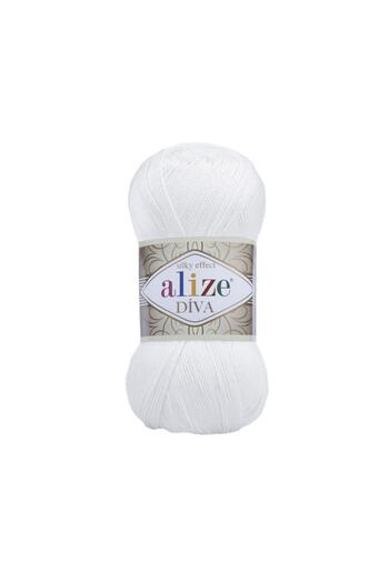 Alize Diva 55 White Hand Knitting - Γιλέκο, μπλούζα και νήμα τουνίκ Supla Shawl Yarn (5 τεμάχια)