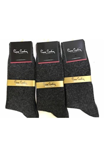 Pierre Cardin Men's Anthracite Wool Bamboo Socks 3-Piece