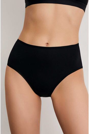 Eros Women's 3-Piece Bato High Waist White Black Skin Slip Panties-700