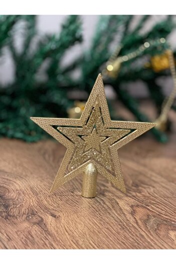 Masalsı Concept Christmas Pine Tree Star Tepelik Gold 1 Piece 10 cm Plastic