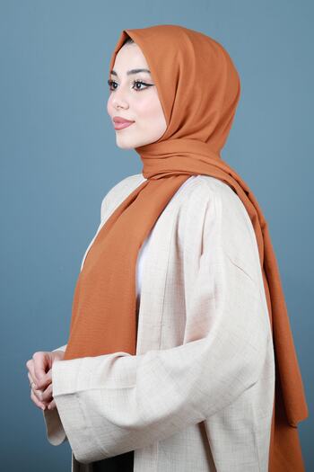AFVENTE Copper Colored Cotton Cazz Shawl