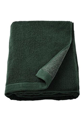 IKEA Hımlean Bath Towel, Dark Green-melange, 100x150 Cm