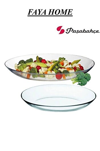 Paşabahçe 10359 Invitation Oval Boat Plate Large (29x22 Cm) 2 Pieces