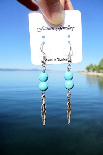 Kusakli Turquoise Natural Stone Earrings
