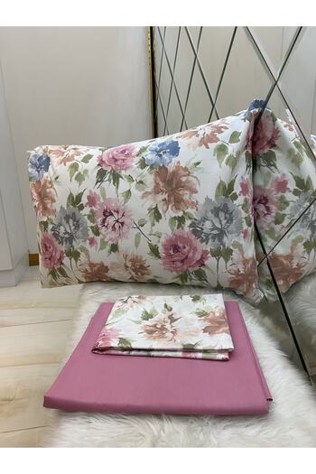 Özcan Ev Tekstil Ranforce Elastic Sheet Pillow Set 100% Cotton