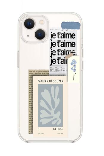 butikcase iPhone 13 Patterned Matisse Transparent Phone Case