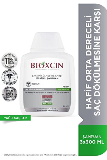 Bioxcin 300 Ml Genesis Classic Oily Hair Shampoo - Anti-Shedding