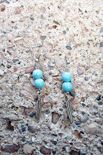 Kusakli Turquoise Natural Stone Earrings