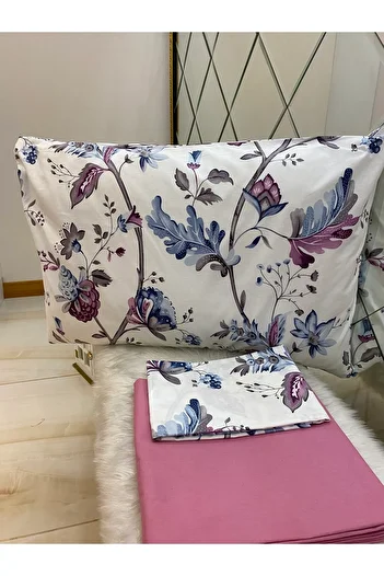 Özcan Ev Tekstil Ranforce Double Pillow Set - 100% Cotton Sheet