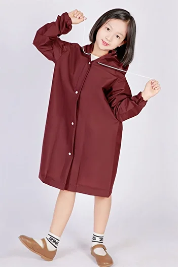 ADABEBEK Water And Windproof White Children's Raincoat