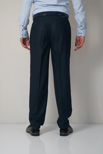 Bomonti Men's Flexible Classic High Quality Fabric Trousers with Waist Lining