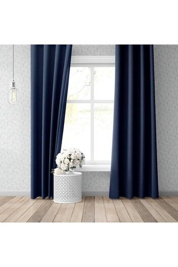 ALTINPAMUK Luxury Blackout - Light Proof Dark Blue Enxboy Curtain, Pleat Free Option