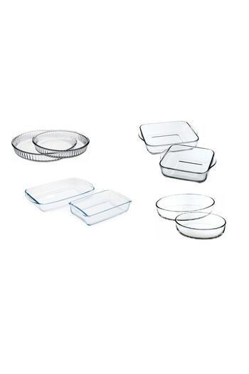 Emr züccaciye Paşabahçe Borcam Glass Oven Tray Dowry Set 8 Pieces