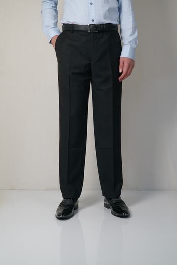 Bomonti Men's Flexible Classic High Quality Fabric Trousers with Waist Lining
