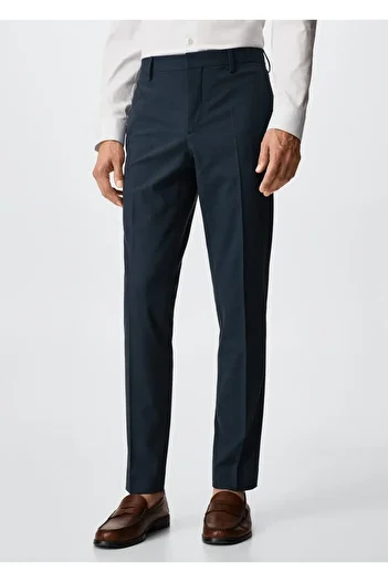 MANGO Man Штани з мікроволокна Super Slim Fit