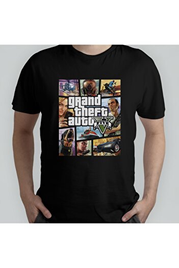 Pixxa Μοντέλο μπλουζάκι Grand Theft Auto 100% Cotton Crew Neck - 1