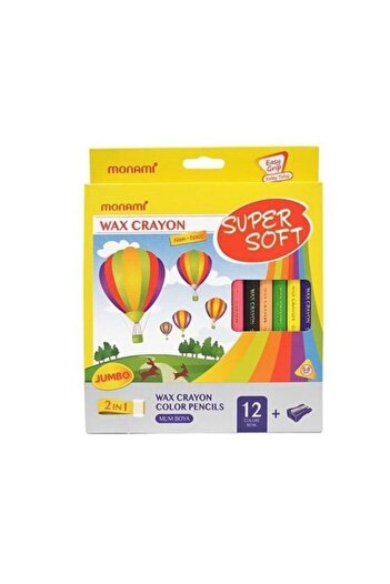 Monami Super Soft Dry & Crayon - 12 Colors Mkb 165012 8680596684703