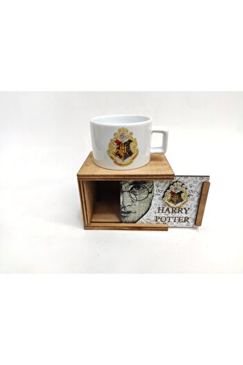 Genel Markalar Harry Potter Ahşap Kutulu 3 Boyutlu Kupa