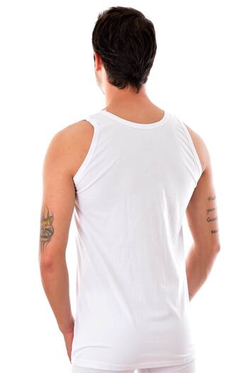Tutku Pack of 6 Cotton Combed White Men's Tank Top
