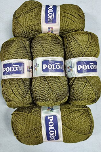 Polosu (5 τεμάχια) Candy Baby 228 Πράσινες πλεκτές κλωστές για γιλέκο Ζακέτα Κλωστή για κασκόλ Πλεκτό πουλόβερ