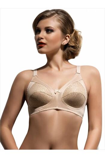 AYYILDIZ 777 Women's Lace Non-wired Recovery Bra Tan