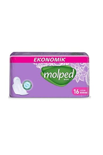 Molped Long Economical Sanitary Pads with Wings 16 Pack