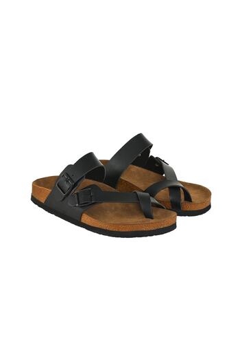 JustBow Μαύρες παντόφλες Unisex