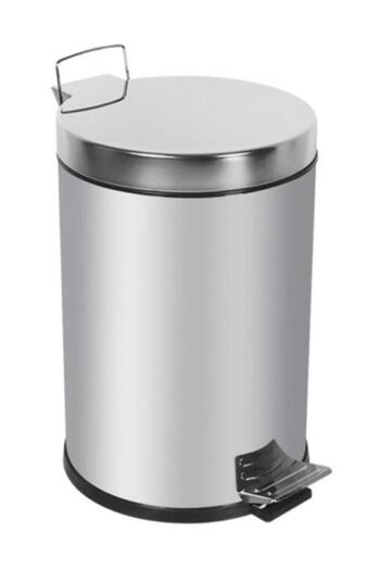 Çelik Ayna 12 Lt, Chrome Trash Can with Pedal