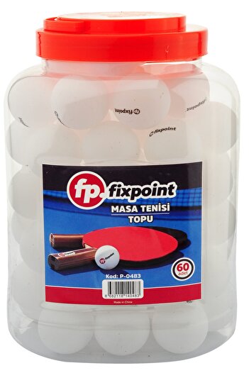 FixPoint Fix Point Pinpon Table Tennis Ball 60 Pieces White Color
