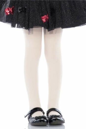 SAKS Girl's Ecru Micro 50 Pantyhose