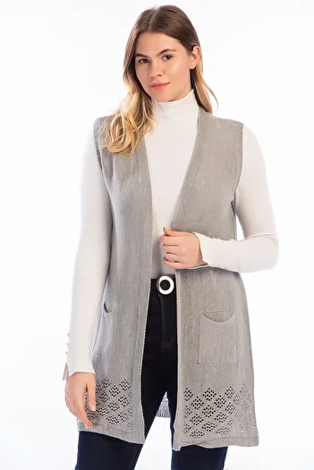 IŞILDA Women's Gray Vest
