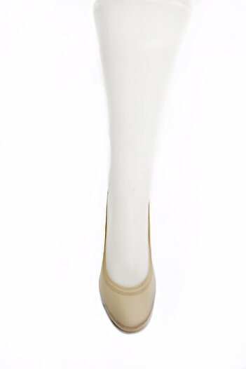Leydi Laser Cut Lace Silicone Ballerina Socks - Skin Color