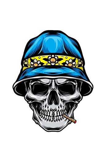 MegaSticker Cască Cool Color Skull Auto și Motocicletă - Autocolant pentru Laptop 14x12 Cm