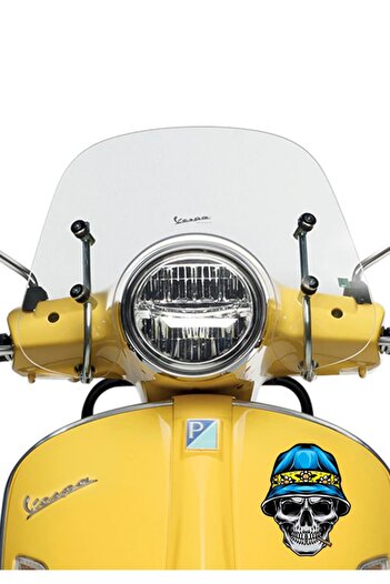 MegaSticker Cască Cool Color Skull Auto și Motocicletă - Autocolant pentru Laptop 14x12 Cm