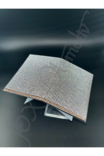 Fox Rose Gold Detailed Silver Stone License Container