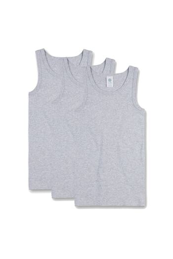 Sanetta Jungen Unterhemd 3er Pack - Shirt ohne Arme, Tank Top, Basic, Organic Cotton