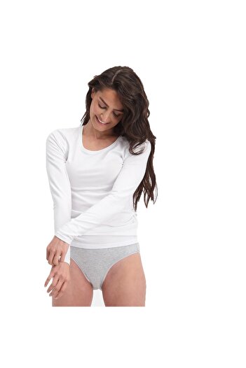 Bamboo Basics Damen T-Shirt, 2er Pack - LARA Longsleeve, Unterhemd, Rundhals, uni