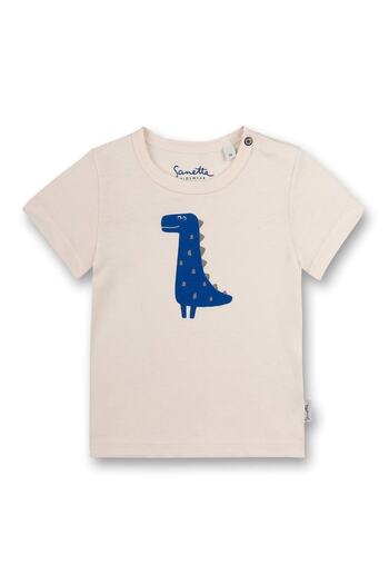 Sanetta Baby Jungen T-Shirt – Kurzarm, Rundhals, Druckknopf, Aufdruck, 56–92