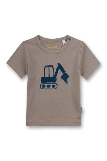 Sanetta Baby Jungen T-Shirt – Kurzarm, Rundhals, Druckknopf, Stickei, 56–92