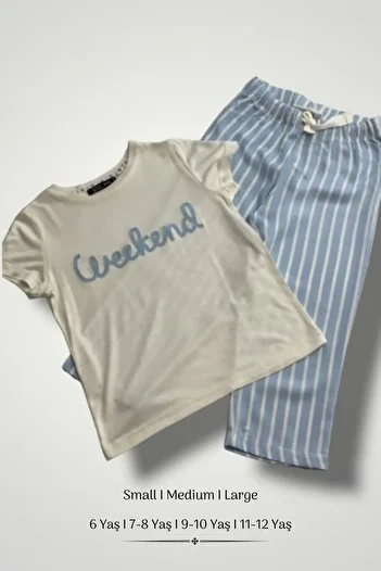 Black&Small Ecru Mother Daughter Pajama Set