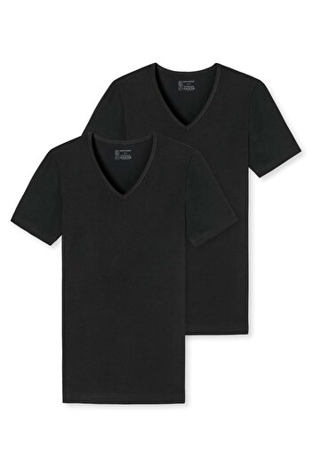 Schiesser Herren T-Shirt 2er Pack - Serie "95/5", V-Ausschnitt, S-4XL