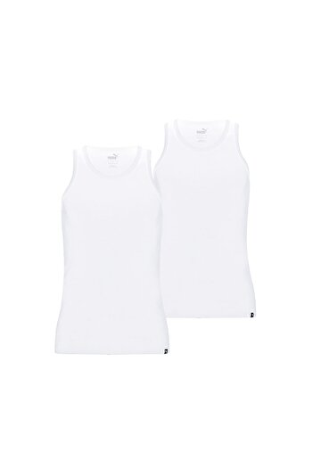 Puma Herren Tank Top, 2er Pack - Basic, Unterhemd, Rundhals, Single Jersey, einfarbig