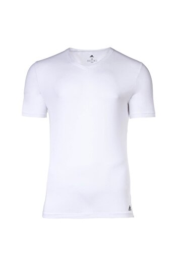 adidas Herren T-Shirt, 2er Pack - Active Flex Cotton, V-Ausschnitt, uni