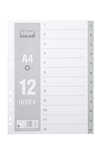 KRAF A4 Separator Separator Partition 1-12 Number 2 Pieces